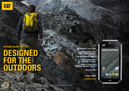 Cat advertisement for mobile phone, man hiking in the mountains with a yellow bag to match the yellow logo Ross Woodhall - Action & Lifestyle Photography