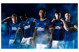 five Rangers footballers posed for new home shirts, sponsored by Castore. Ross Woodhall - Action & Lifestyle Photography