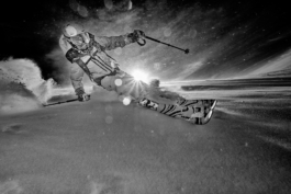 Ski Club of Great Britain skier photographed in La Clusaz, France. Ross Woodhall - Action & Lifestyle Photography