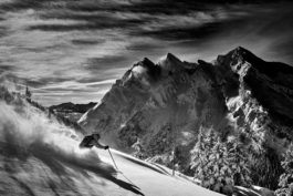 Ski Club of Great Britain skier photographed in La Clusaz, France Ross Woodhall - Action & Lifestyle Photography